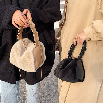 Fashion All-Match Design Plush Handbag