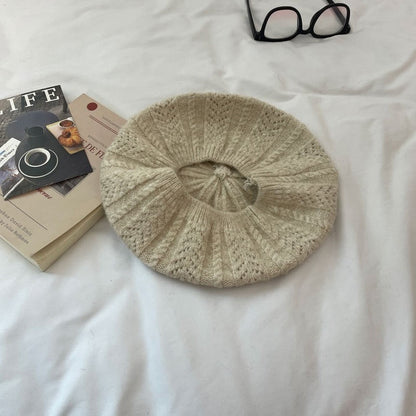 Lace Jacquard Knit Beret