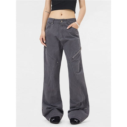 Vintage Washed Distressed Cargo Pants