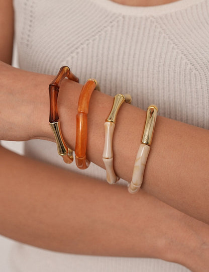 Simple Metal Acylic Splicing Thin Bracelets