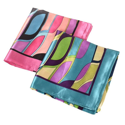 Satin Printed Square Head Scarf