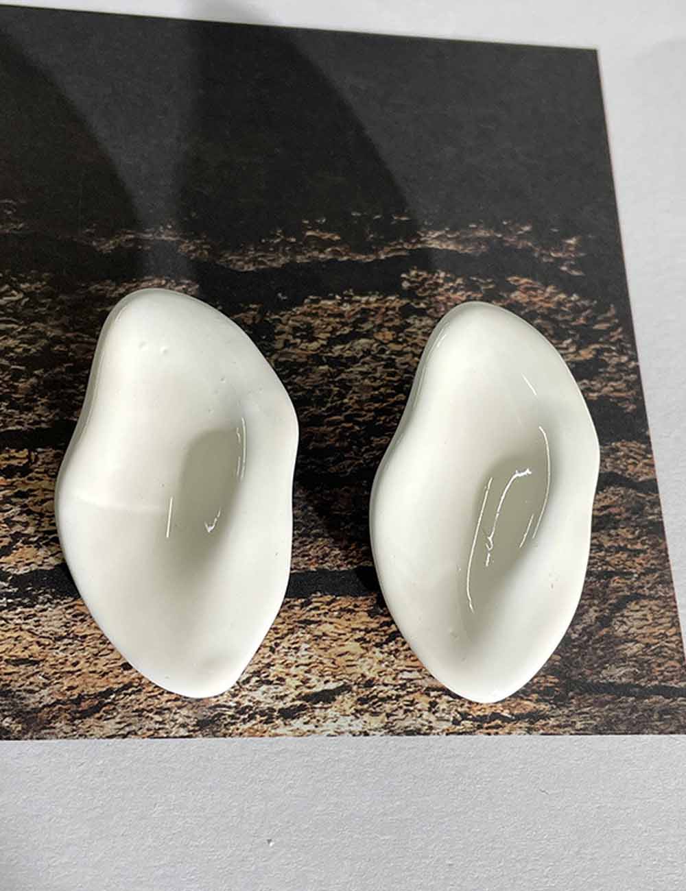 Irregular Geometric Drip Glaze Stud Earrings