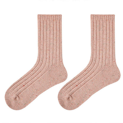 Colorful Dots Solid Color Slouch Socks