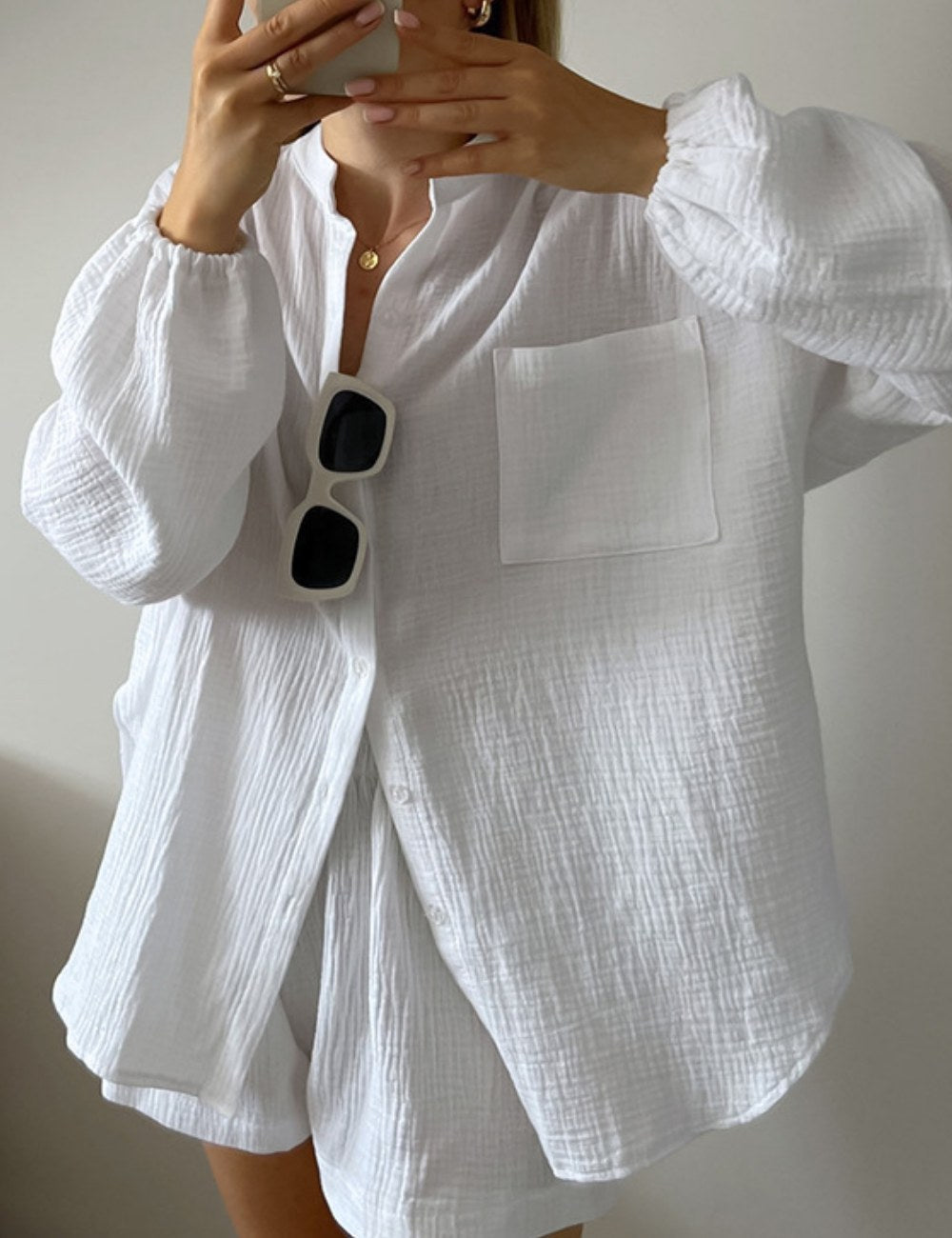 Solid Color Loose Casual Homewear Sets