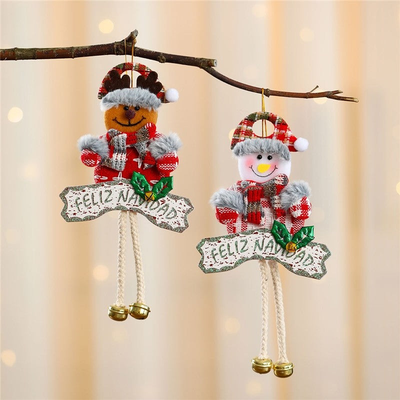 Hanging Alphabet Plaque With Bell On Wooden Board