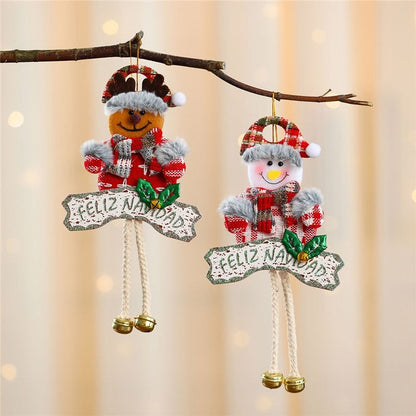 Hanging Alphabet Plaque With Bell On Wooden Board