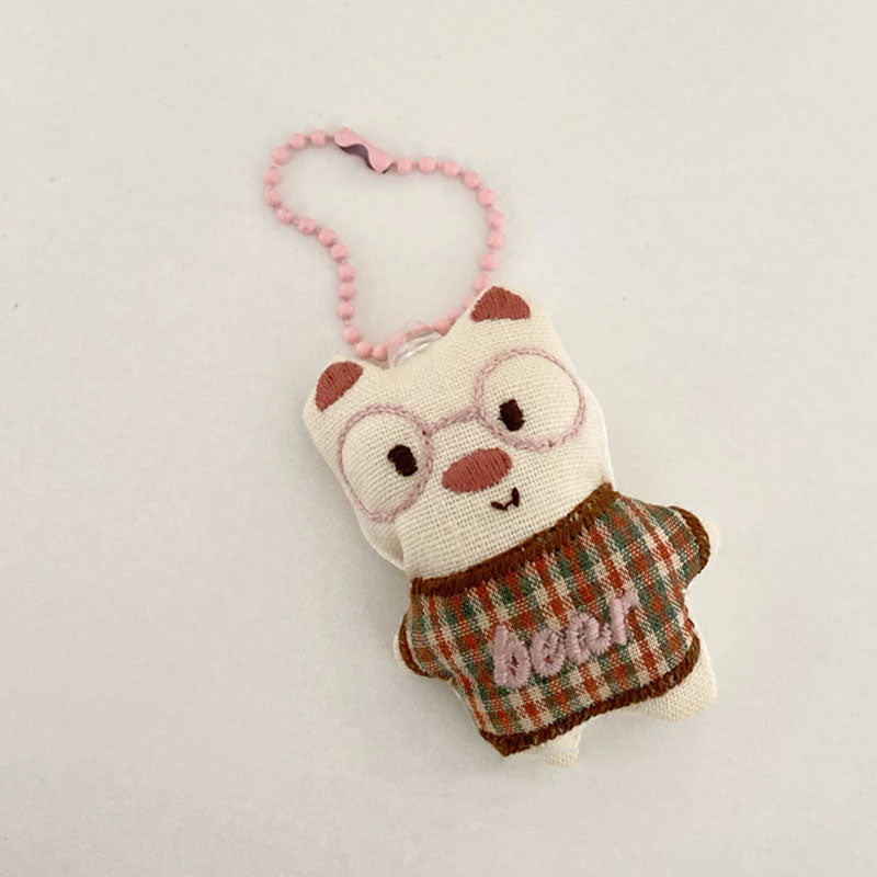 Cute Plush Animal Keychain Bag Charms