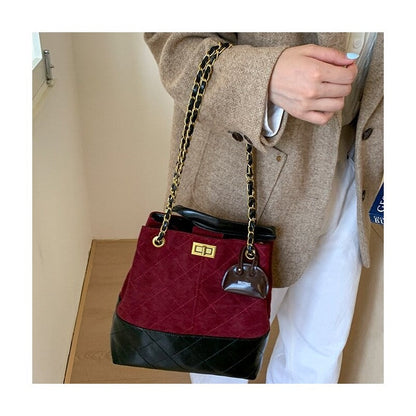 Vintage Crossbody Satchel With Charm