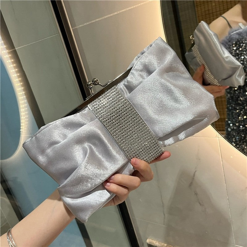 Rhinestone Bow Evening Clutch