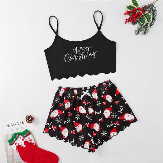 Floral Cami Shorts Set - Home Loungewear