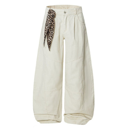 Machete Cargo Pants With Leopard Print Tie