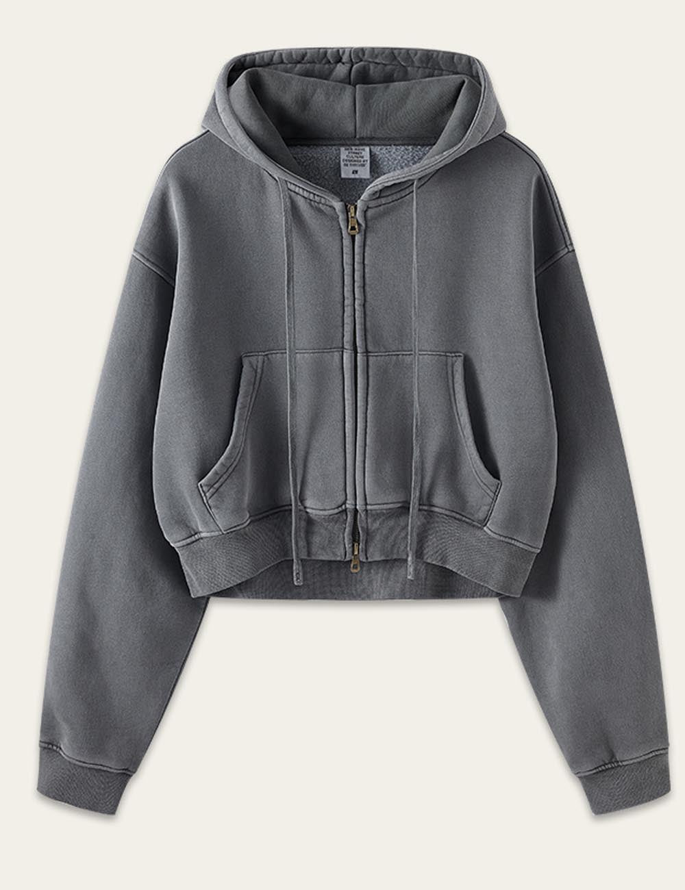 Trendy Long Sleeve Drawstring Cropped Cardigan