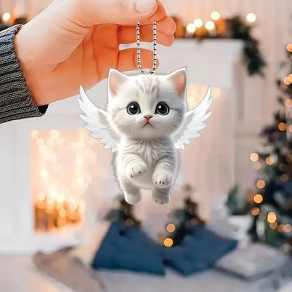 Blue Cat Car Interior Keychain Bag Hanger