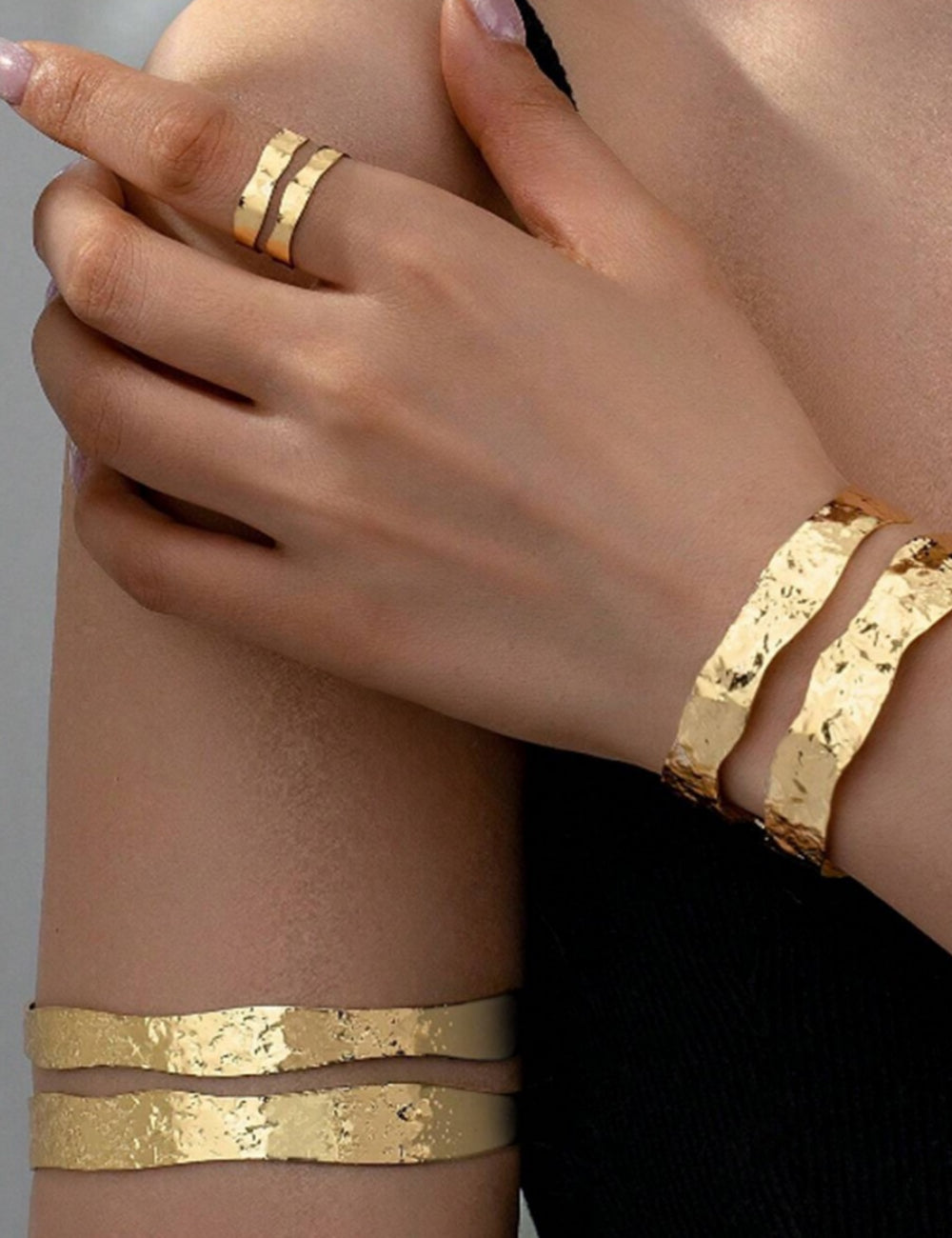 Irregular Simple Bracelet Set Arm Cuff