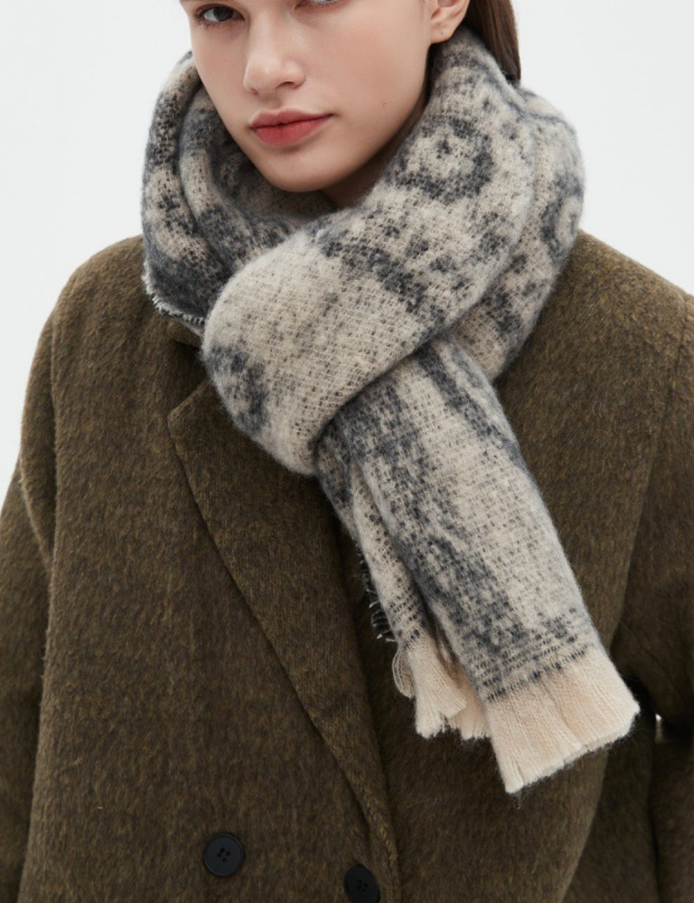 Plaid Print Vintage Scarves