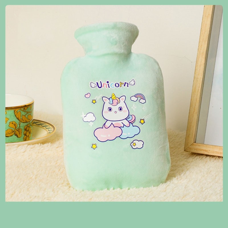 Cartoon Printed Infusing Water Fleece Cover Hot Water Bag