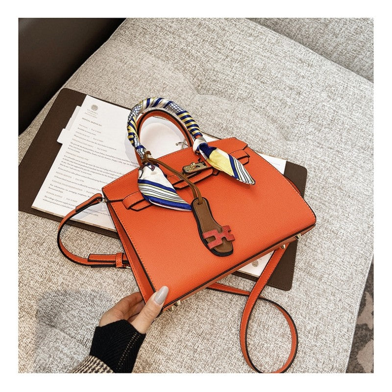 Muticolor Single-Shoulder Crossbody Square Kelly Bag