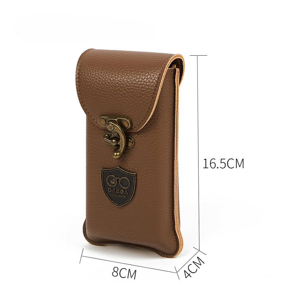 Portable Simple PU Leather Sunglasses Case