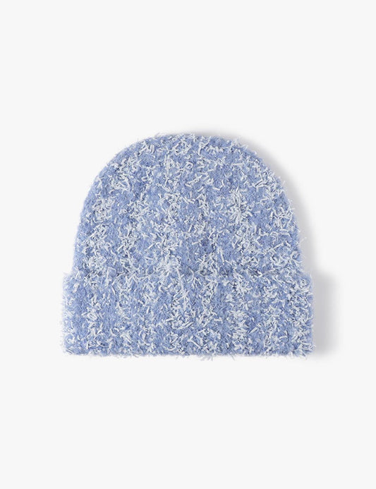 Soft Fuzzy Solid Color Thicken Knit Beanie