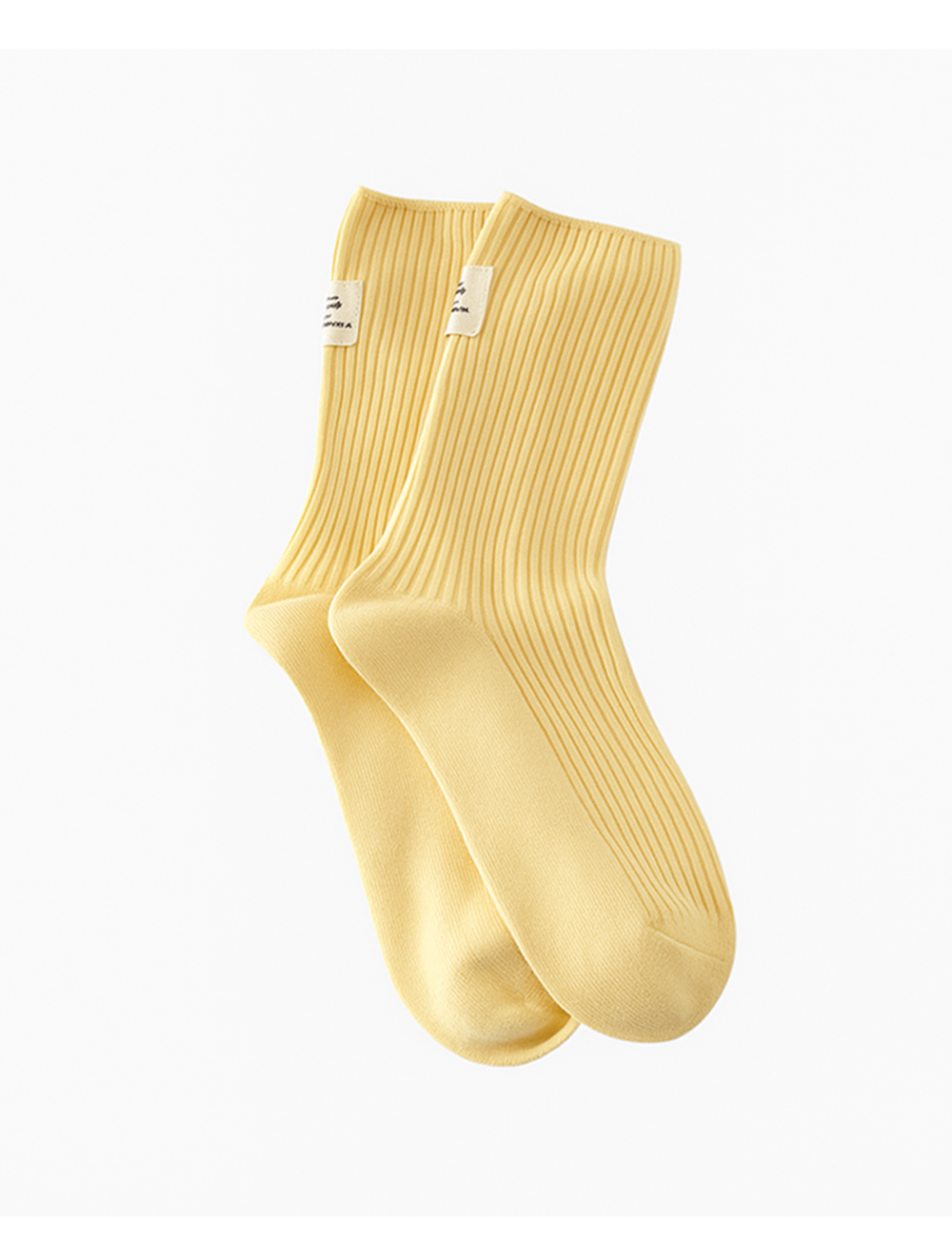 Solid Color Ribbing Cotton Slouch Socks