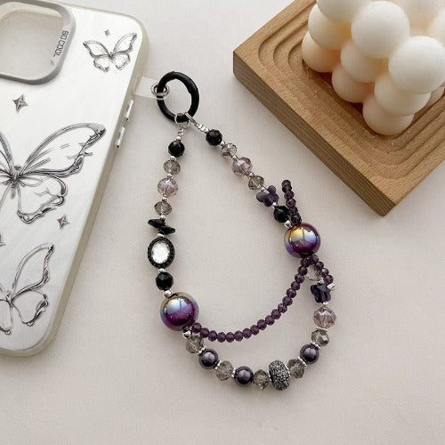 Colorful Sparking Crystal Beaded Phone Charm