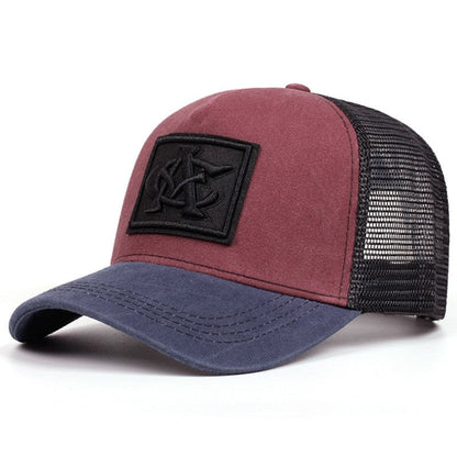 AC Letter Embroidered Flat Brim Baseball Cap Unisex Design