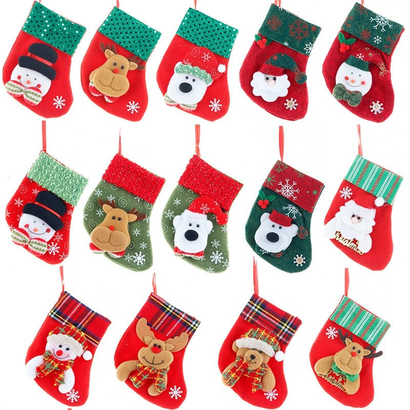 Christmas Socks Gift Bag Small Christmas Socks Pendant Christmas Tree Pendant