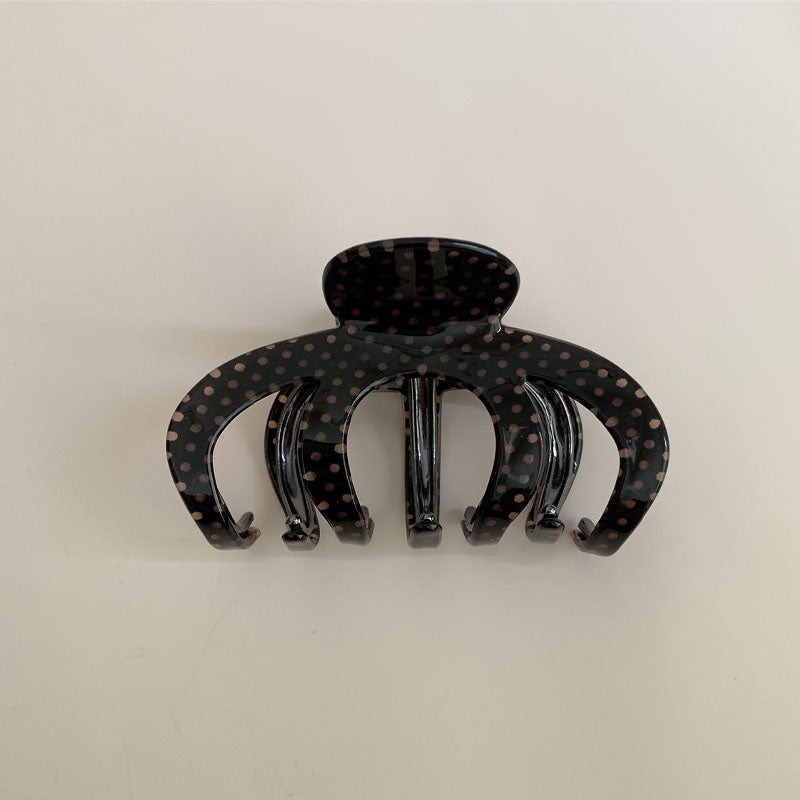 Color Block Polka Dots Hair Claw Clips