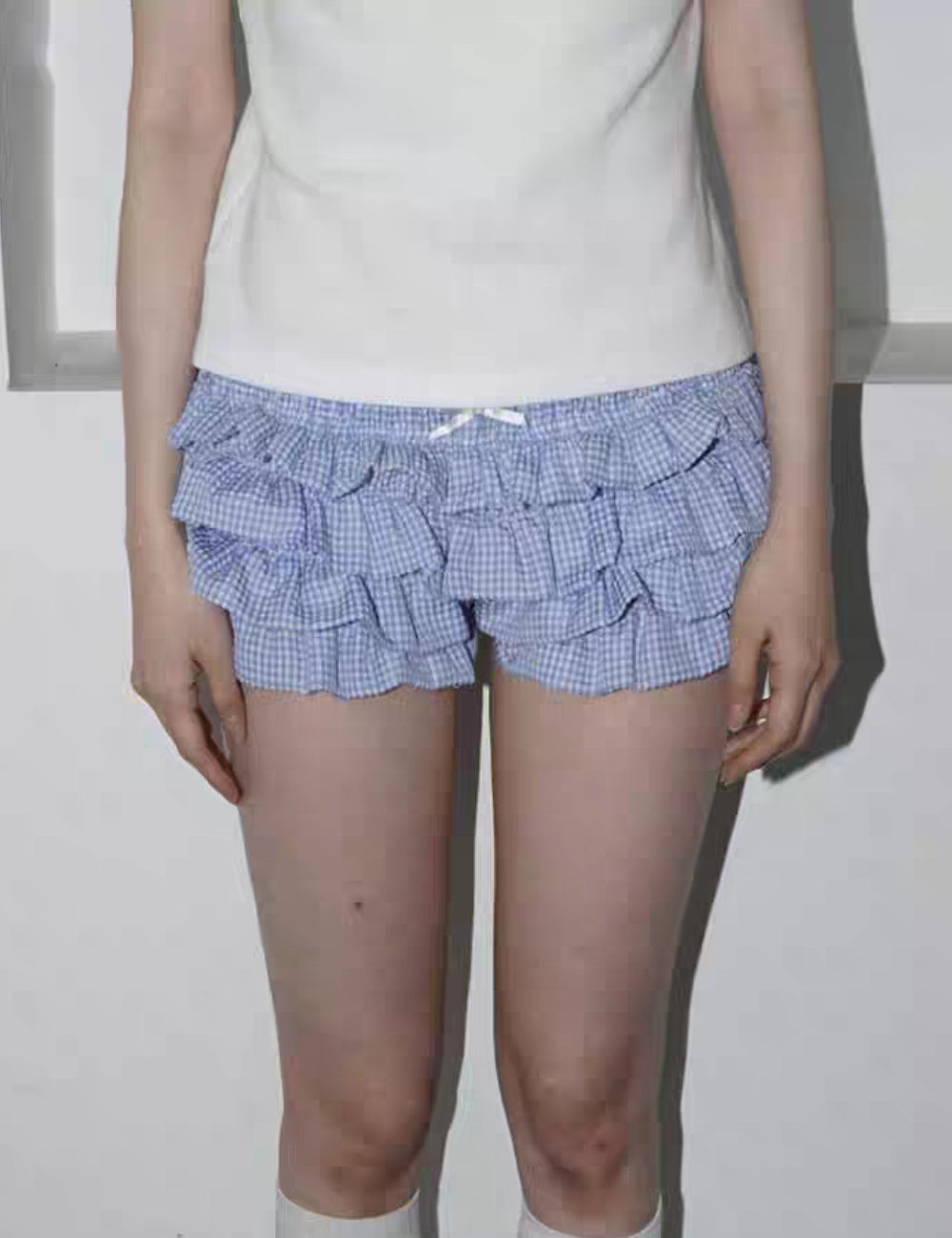 Sweet Multi-Layered Ruffle Plaid Shorts