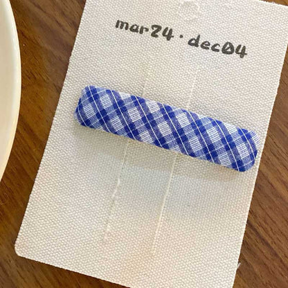 Simple Plaid Geometric Cute Hair Clips