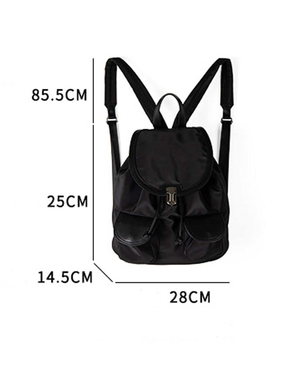 Trendy Drawstring Multiple Pockets Portable Backpack