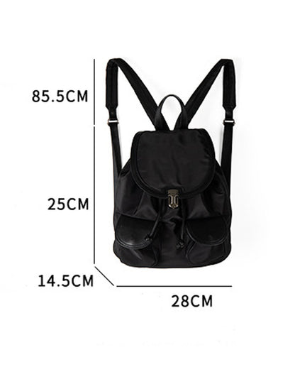Trendy Drawstring Multiple Pockets Portable Backpack