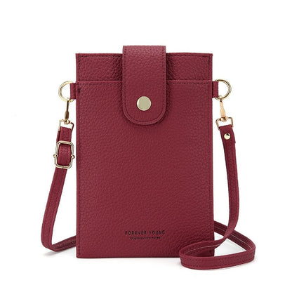 Solid Color Simple Crossbody Mobile Phone Bag