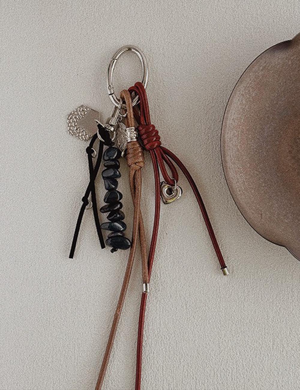 Love Stones Braided Rope Bag Charms