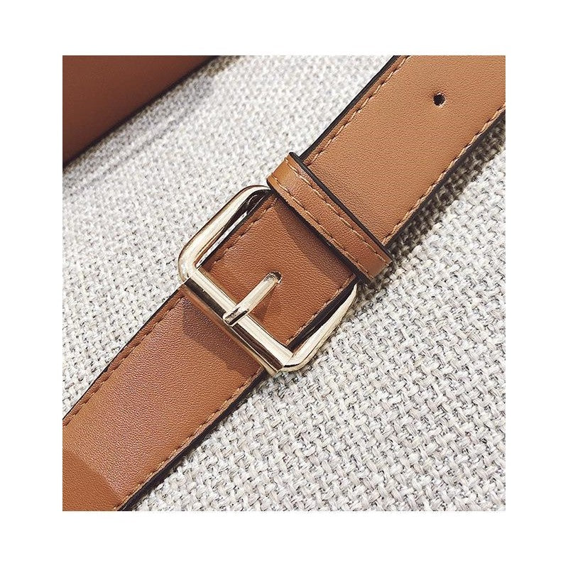 Plain Wide Shoulder Strap Crossbody Bag