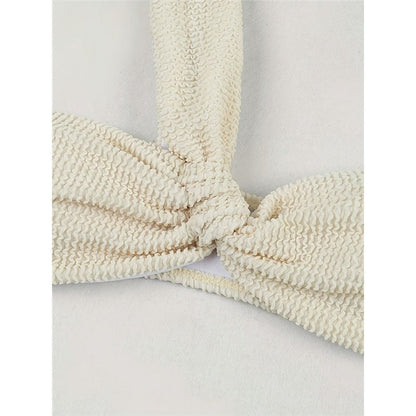 Solid Color Beach Dress Swimsuit Set