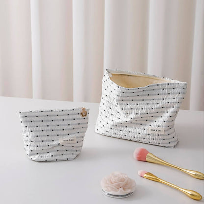 Minimalist Polka Dot Portable Makeup Bag