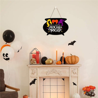 Halloween Wooden Door Sign Hanging Decoration
