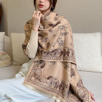 Bird Paisley Printed Women's Scarf