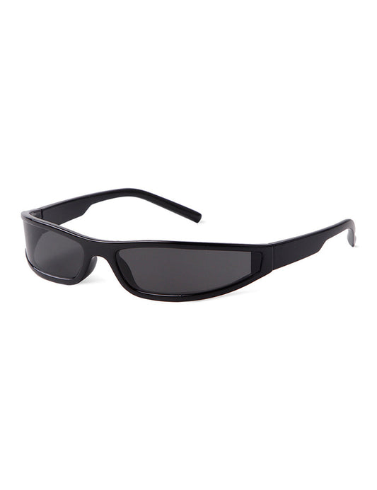 Trendy Small Narrow Frame Futuristic Sunglasses