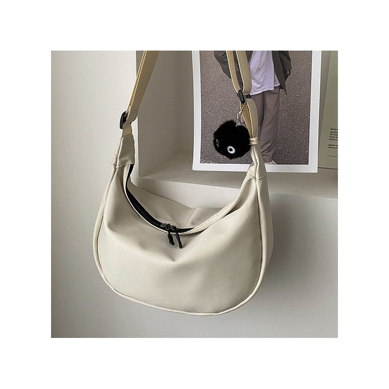 Causal Solid Color Oxford Crossbody Bag