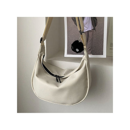 Causal Solid Color Oxford Crossbody Bag