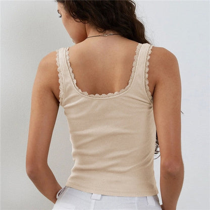 Solid Color Slim-Fit Tank Top