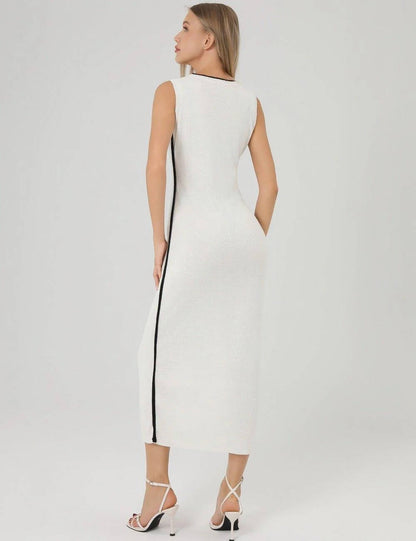 Round Neck Sleeveless Long Dress