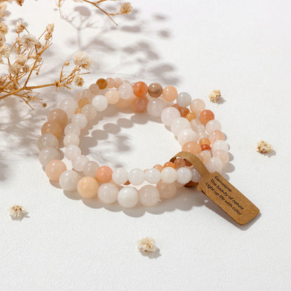 3Pcs Simple Stretch Beaded Bracelet Set
