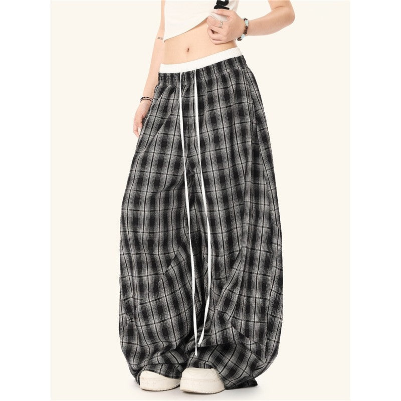 High Waist Slim Fit Wide Leg Lazy Style Pants