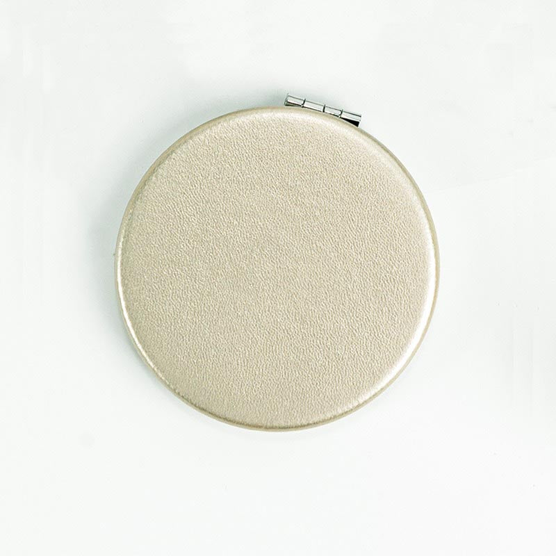 Mini Foldable PU Leather Makeup Mirror