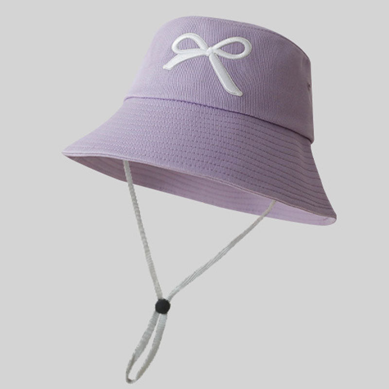Elegant Bow Embroidered Bucket Hat