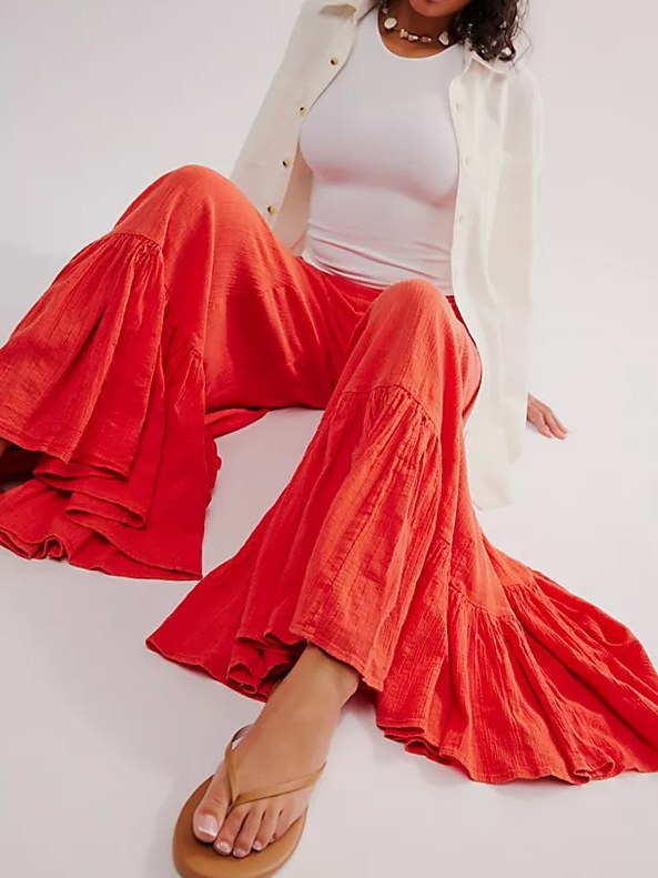 Flare Low Waist Wide Leg Pants