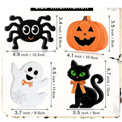 Wooden Halloween Ghost Ornament